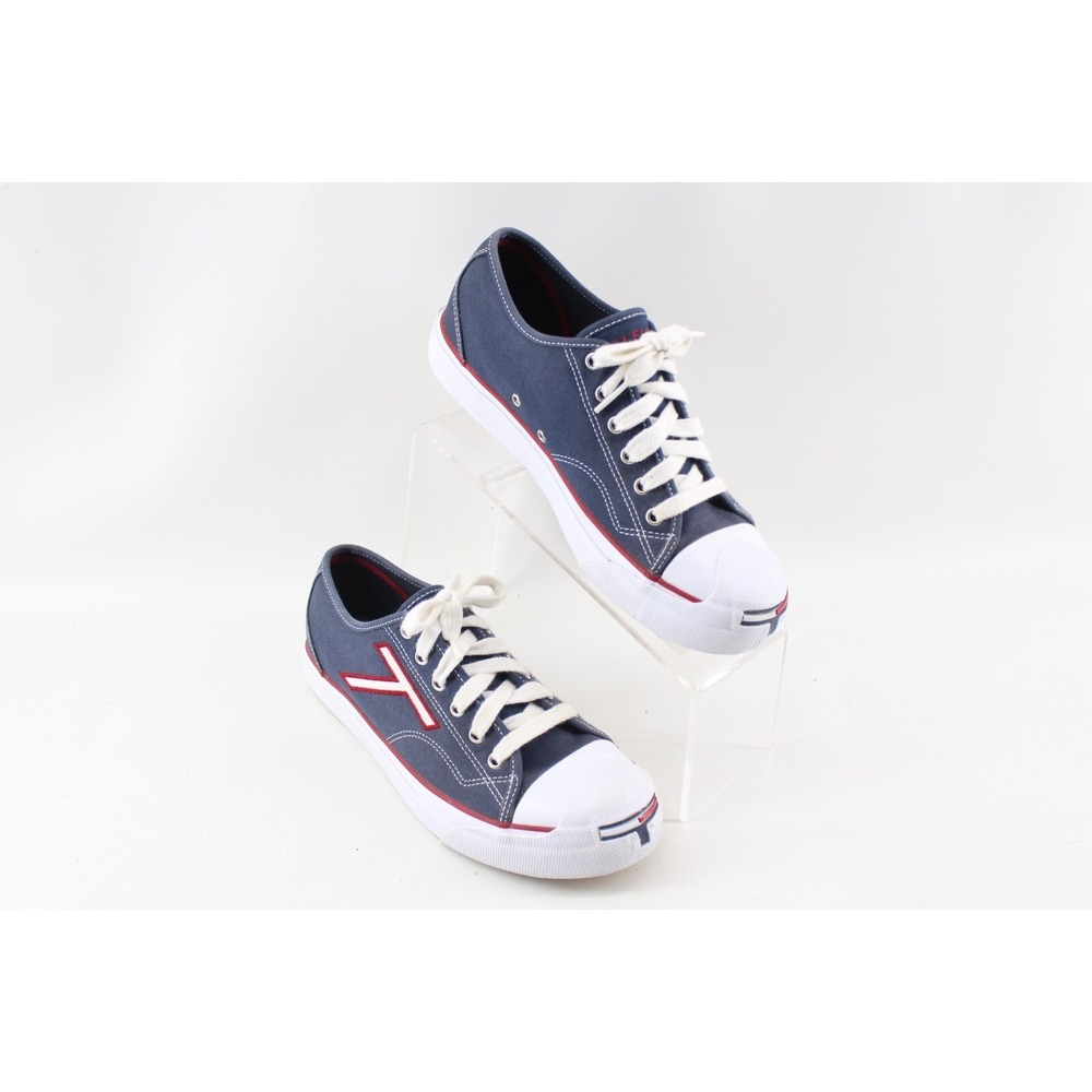 Vintage Tommy Hilfiger Shoes Women's 9M Blue Canvas‎ Sneakers Colorblock Flag